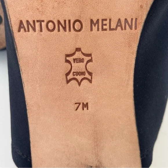 ANTONIO MELANI Black and Pink Mules with Butterfly Detail - Picture 12 of 12